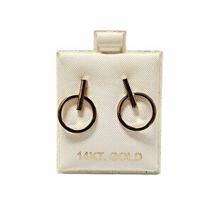 Ladies 14k Yellow Gold drop Earrings